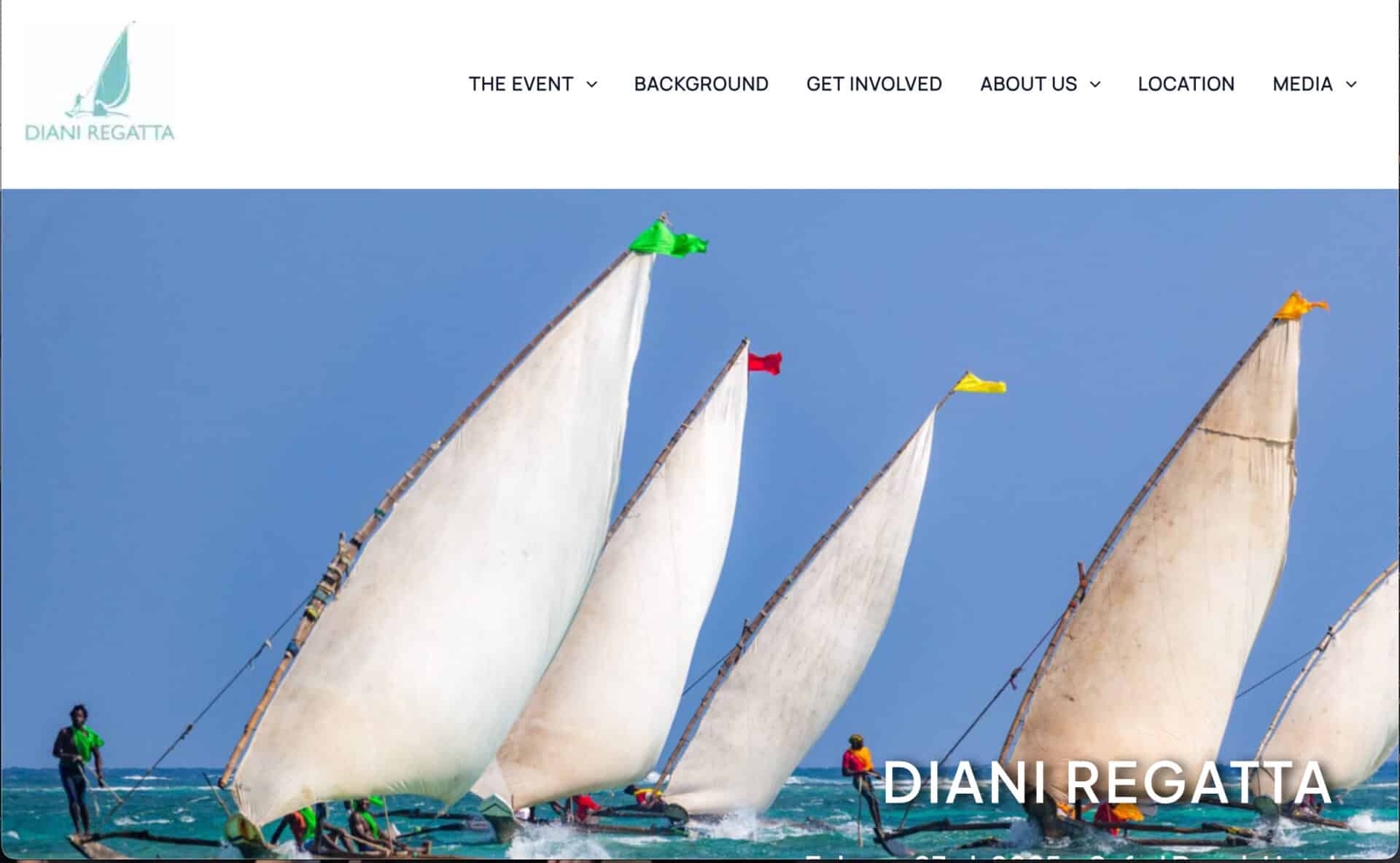 Webseite Diani Regatta – ein Beispiel der Arbeit von KeDe Digital LLP